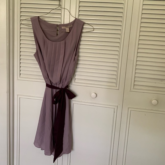 Contemporary Lavender Dress with Sash - Picture 2 of 4